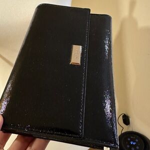 NWT Kate Spade Black Patent Leather Crossbody Wallet Purse